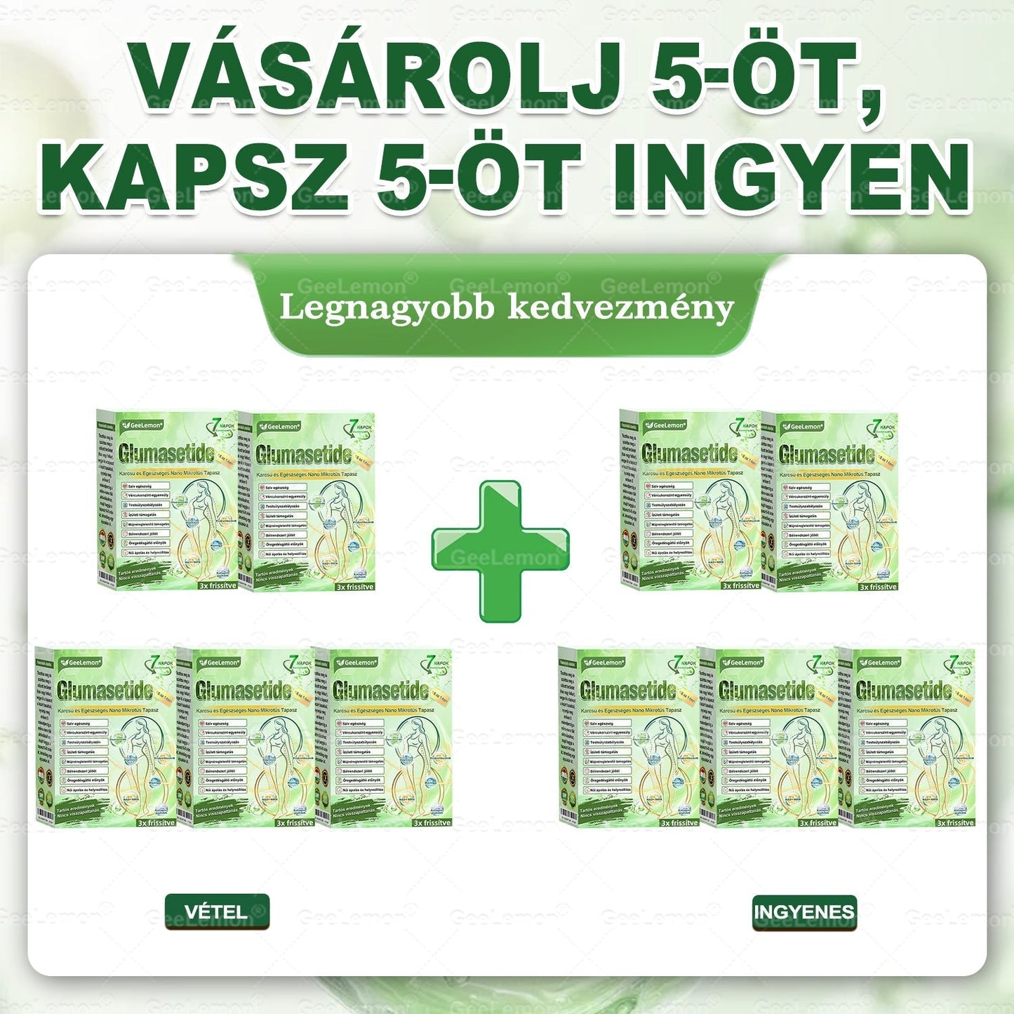 Ajánlott a Semmelweis Kórház által · 👩⚕️BENU hivatalos üzlet| 🎁 𝐆𝐞𝑒𝐿𝑒𝐦𝐨𝐧® Glumasetide 8 az 1-ben Karcsú és Egészséges Nano Mikrotűs Tapasz🇭🇺