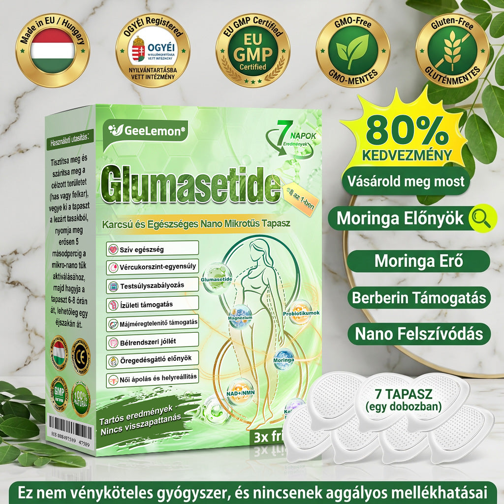 🔥GeeLemon® Glumasetide 8az 1-ben Karcsú és EgészségesNano Mikrotűs Tapasz (Napi 1alkalom – látható változásakár 7 nap alatt) ✅ Elhízásra,bőrfeszesítésre,cukorbetegségre, alvásiapnoéra, ízületekre stb 7.